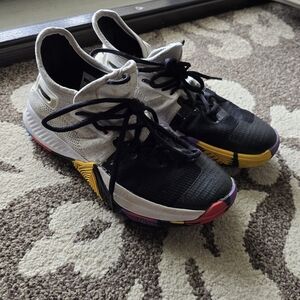 Colorful Athletic Sneakers with Black and White Design